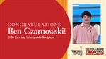 BENJAMIN CZARNOWSKI, SON OF ILLINOIS BOWLING PROPRIETOR, PRESENTED WITH $25,000 DAROLL AND DOLORES FREWING SCHOLARSHIP
